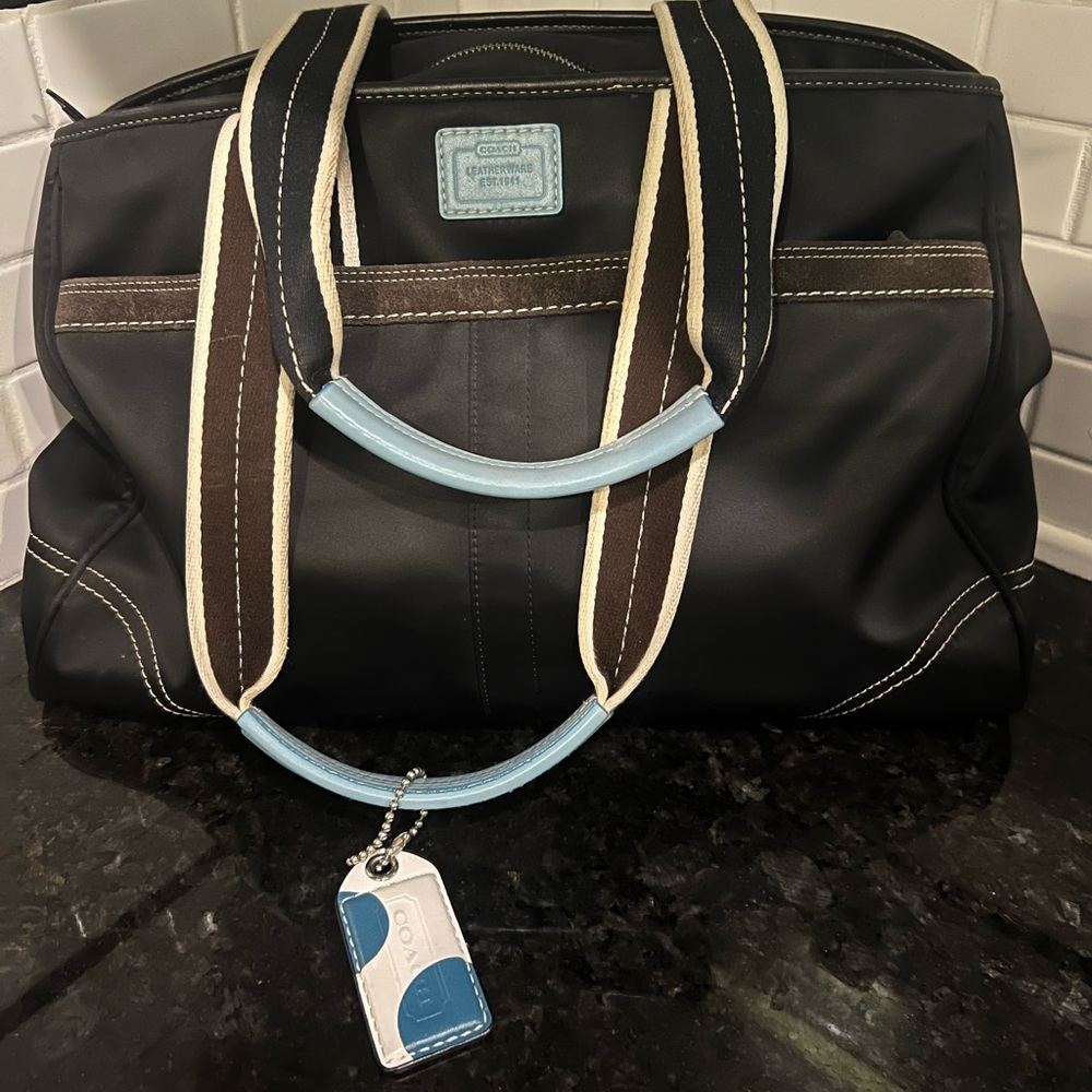 Coach canvas and leather tote